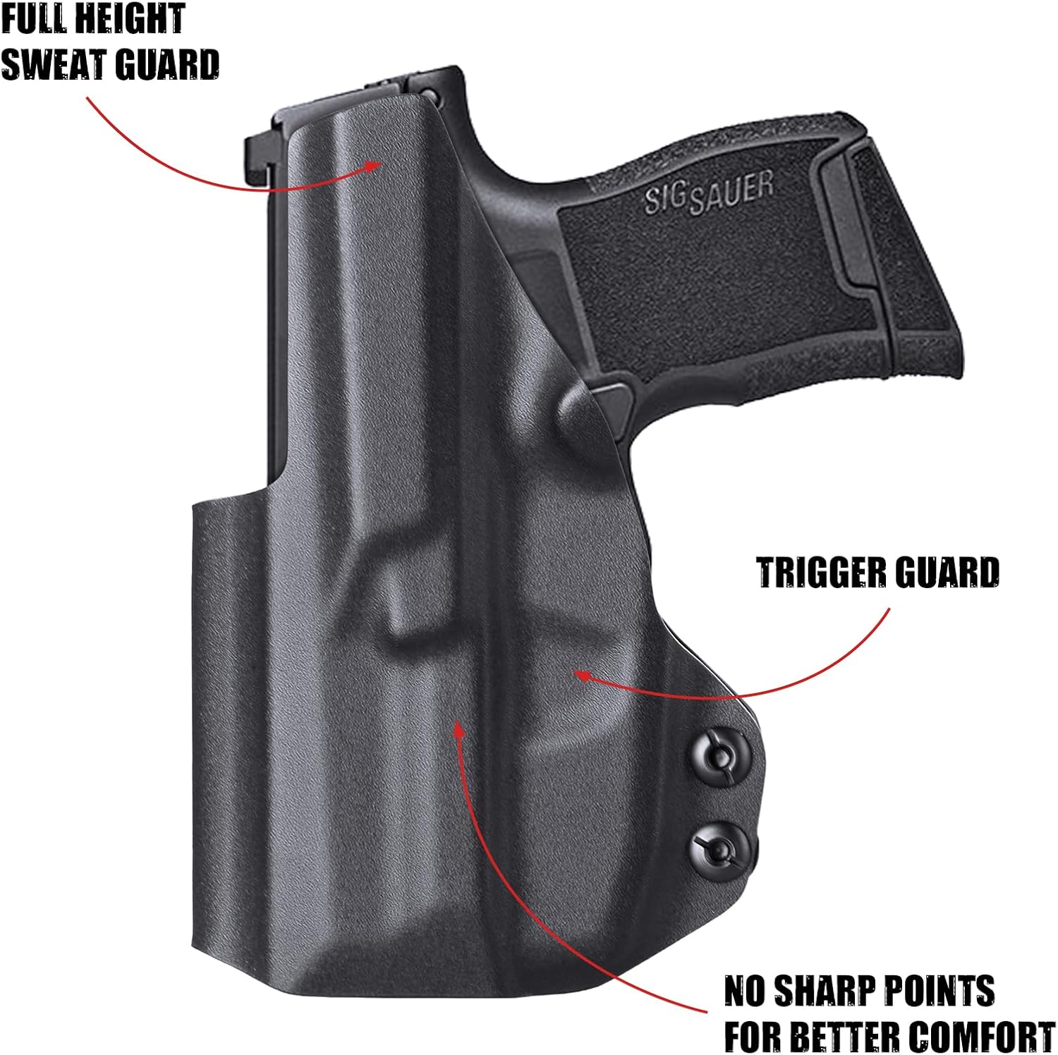 Sig P365 Lima365 Holster,IWB Kydex Holster for Sig P365 with LIMA365 Trigger Guard Laser，Inside Waistband Concealed Carry, Carbon Fiber Black Kydex, Optics Ready, Righ Hand