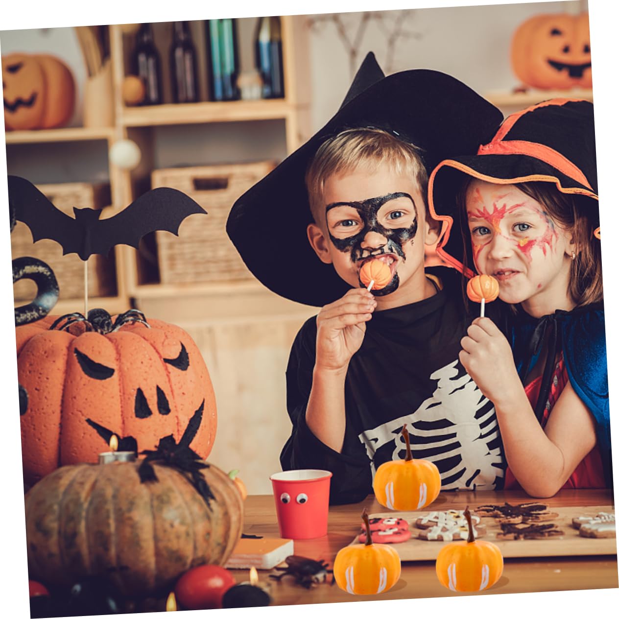 PRETYZOOM 60pezzi Mini Zucche Artificiali Per Decorazioni Halloween Simulazione Zucche Per e Vividità e Creatività Per Festive