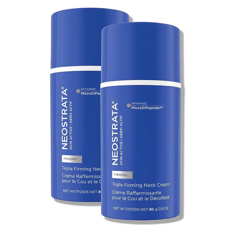 NEOSTRATA Creme para Pescoço e Decote com MicroDiPeptide229®, NeoGlucosamine e Bakuchiol, sem fragrância e sem óleo, Pacote com 2