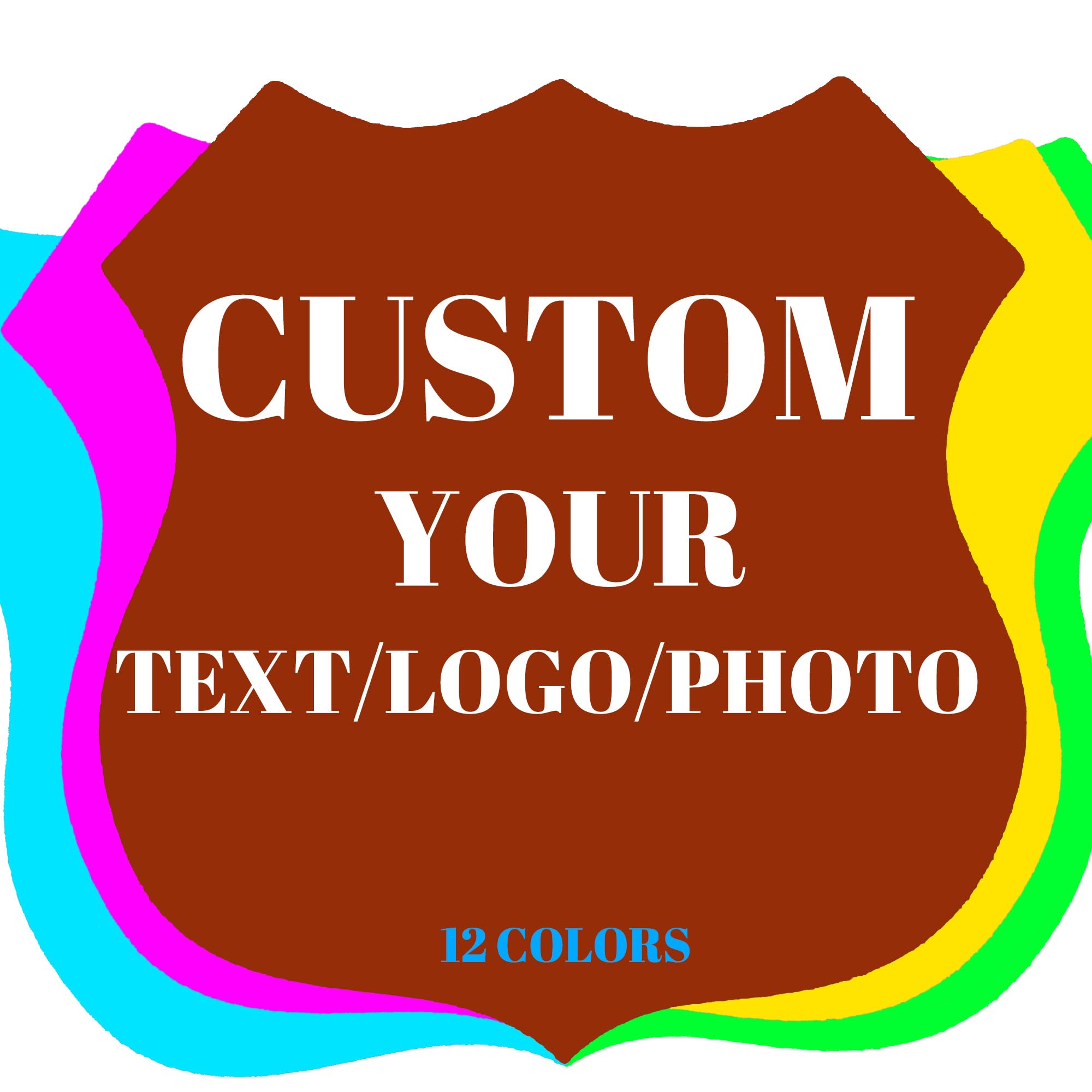 Custom Tin Sign with Your Own Design for Yard, Personalized Vintage Style Metal Sign for Wall Decoration, Indoor/Outdoor Road (Shield-12x12Inch)