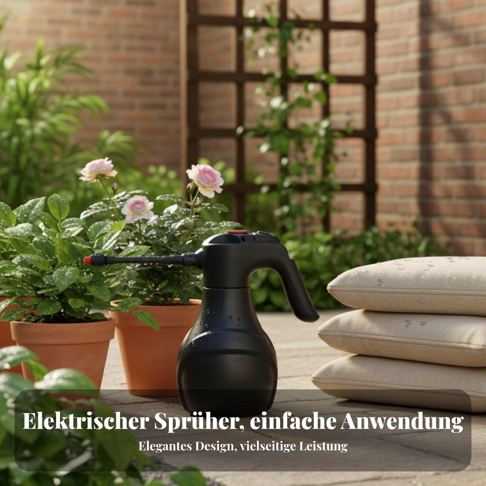 Sharplace Akku Auto Waschschaum Sprüher mit EIN Knopf Bedienung Und Verstellbarer Düse für Effiziente Fahrzeug Reinigung für Autopflege Gartenarbeit Und Haushaltsreinigung, Grau 19C
