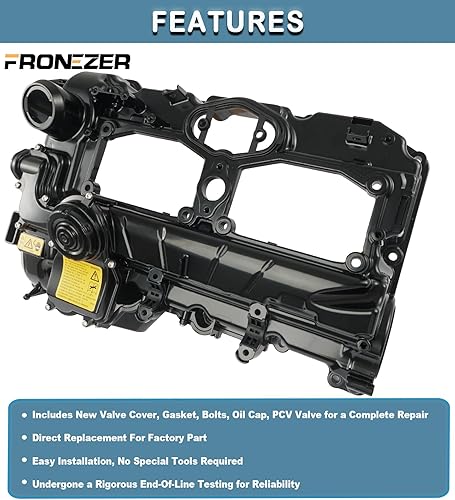 Miniatura 2 de Kit de tapa de válvula de motor N20 con junta, pernos y tapa de llenado de aceite compatible con BMW 228i 320i 328i 328i 328i GT xDrive 428i 528i X1