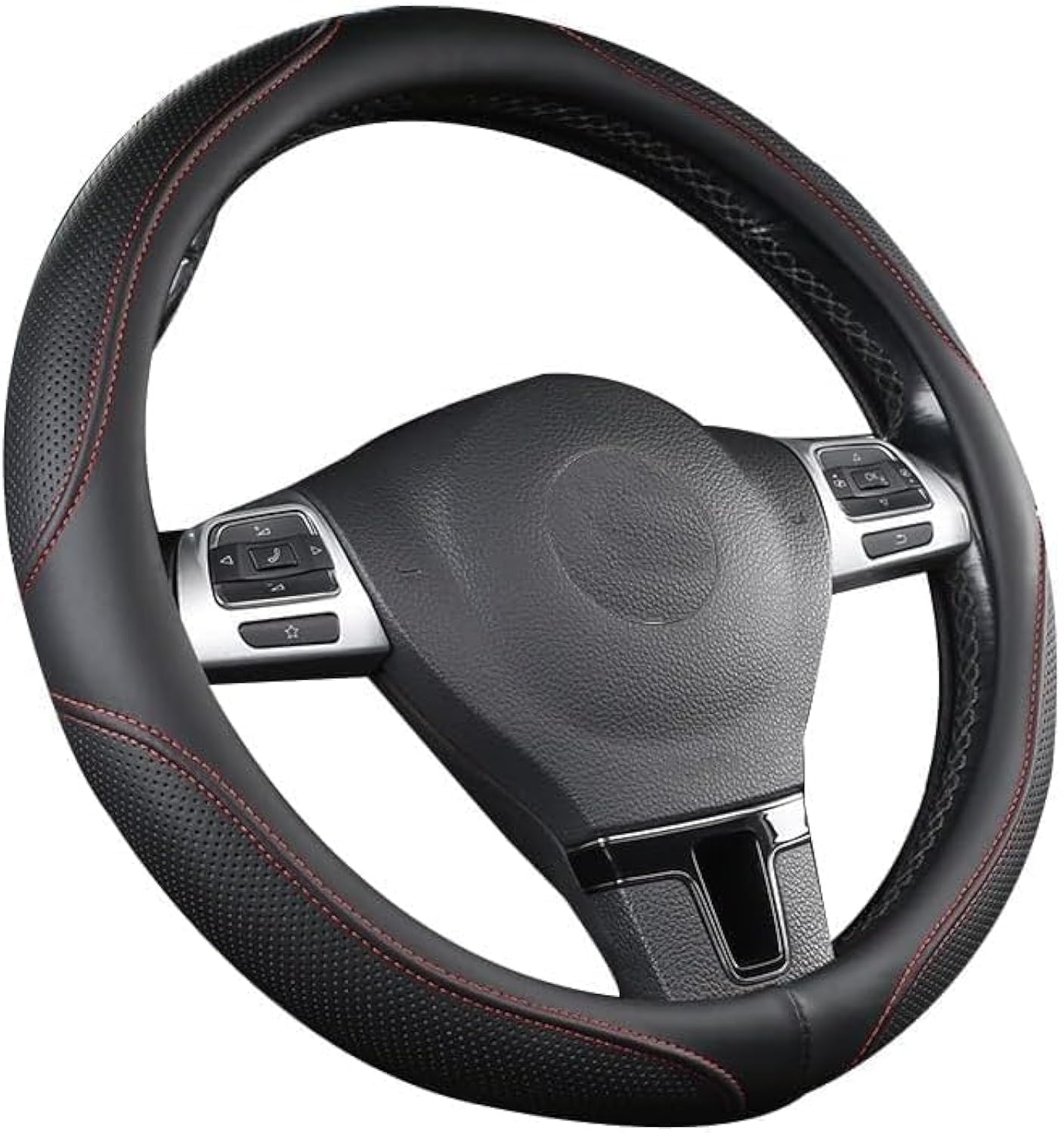 ROYWOO Coprivolante, Universale 15 pollici (37-38 cm), Pelle Microfibra, Antiscivolo, Inodore, Nero