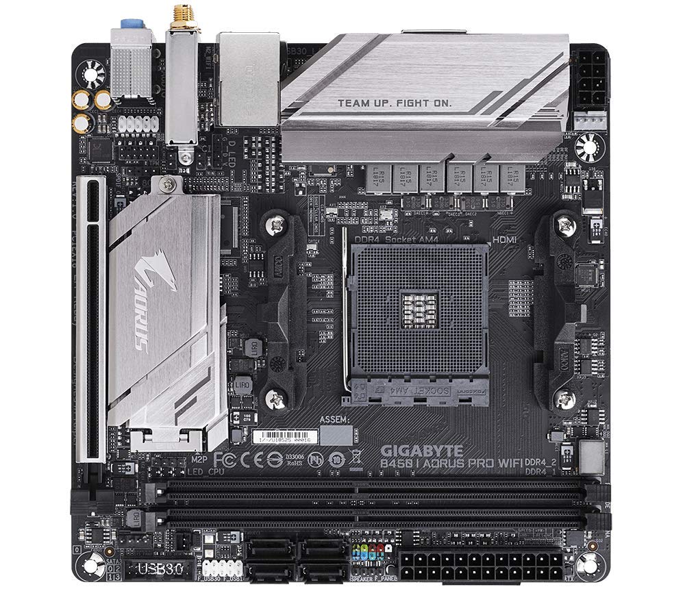 Gigabyte Mainboards B450 I Aorus Pro Wi-Fi Motherboard, schwarz