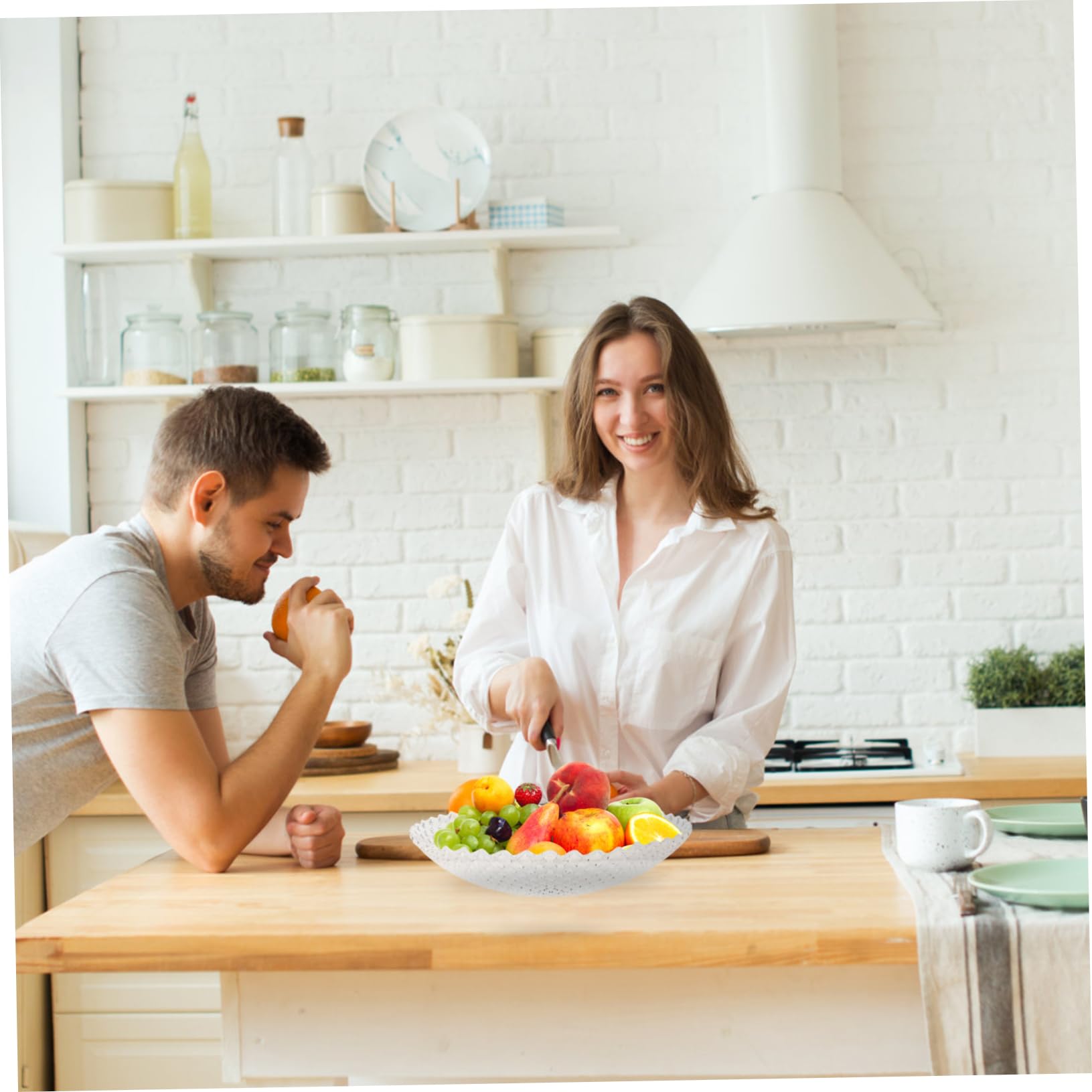 ABOOFAN Vassoio Portafrutta e Multiuso Grande in Acrilico Trasparente Superficie Liscia per Dolci e Caramelle per Casa e Scuola | Superficie Liscia, Pratico per Famiglie e Ristoranti, Adatto anche Dessert e Snack