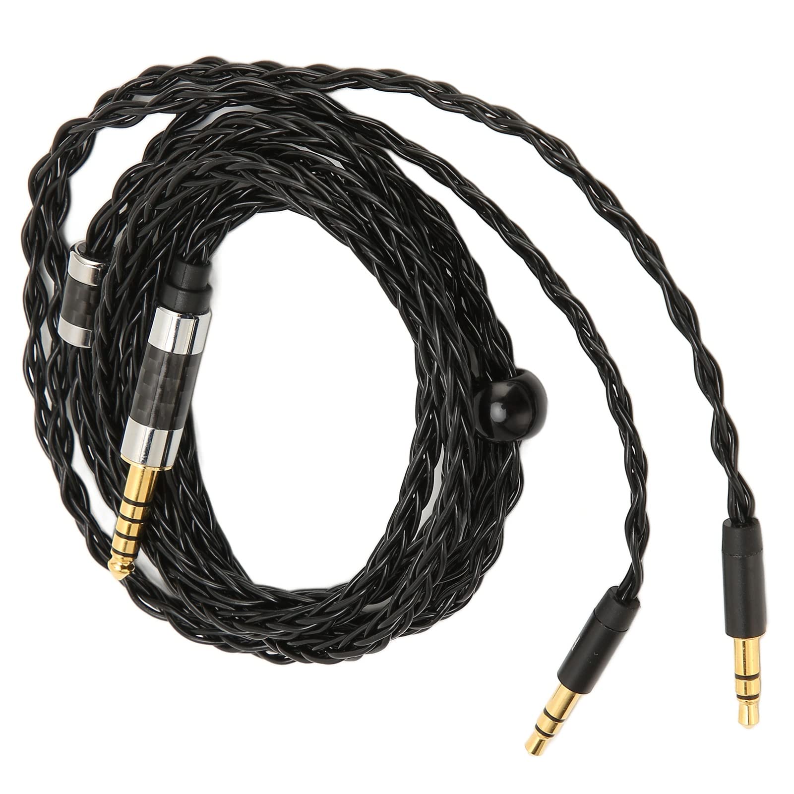 Goshyda Cavo per Cuffie, da 4,4 Mm a Doppio Cavo Audio per Cuffie da 3,5 Mm Cavo Audio Placcato Argento a 8 Fili, per MDR Z7 Z1R, per Teloon D7100 D7200 D600 D9200, per T1 T5, 1,2 M/3,9 Piedi