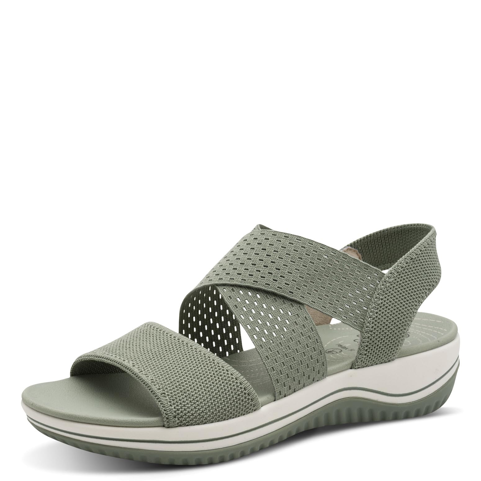 Jana Women's Cosy Wedge/Plat Sand 8-28768-42 Sandals with Heel, SAGE, 41 EU