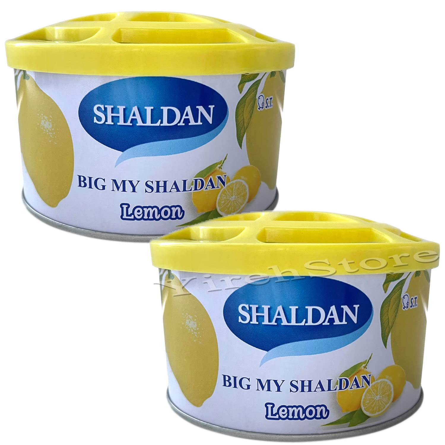 Air Freshener 2-Can Big My Shaldan Lemon Scent Gel, Strong Strength Freshener for Large Cars