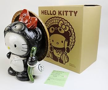 ハローキティ　信楽焼 信楽焼 たぬき 信楽焼きたぬき ハローキティ狸 陶器タヌキ［ta