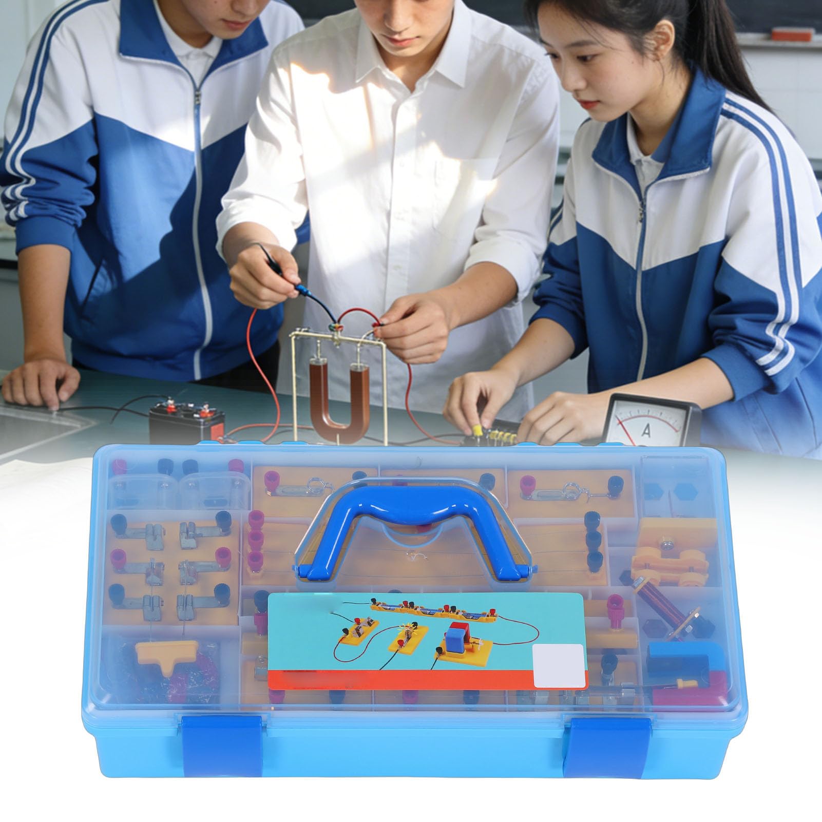Kit per Esperimenti di Fisica, Set di elettricità e Magnetismo con Voltmetro Amperometro per L'apprendimento STEM delle Scuole Superiori