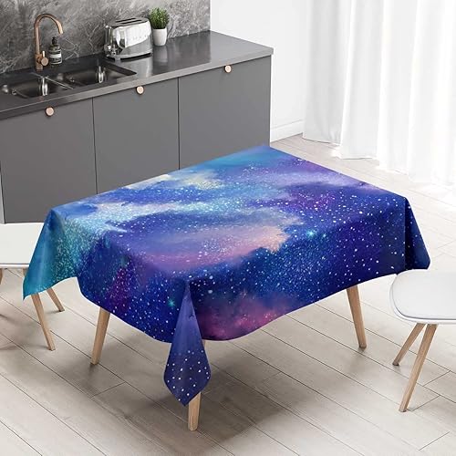 Vista 48 de Mantel Redondo para mesa de 4 sillas, morado y rosa, naranja, mantel para exteriores, 30 x 30 pulgadas