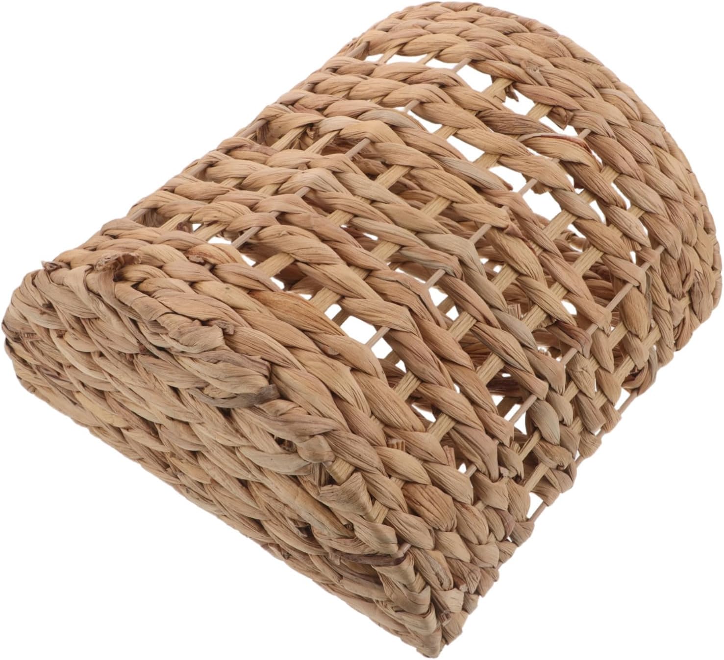 Alasum Handwoven Straw Hanging Basket for Mail and Magazines, Semicircular Wall Organizer with Metal Frame, Multipurpose Display and Versatile Organizing Utility for Home Decor