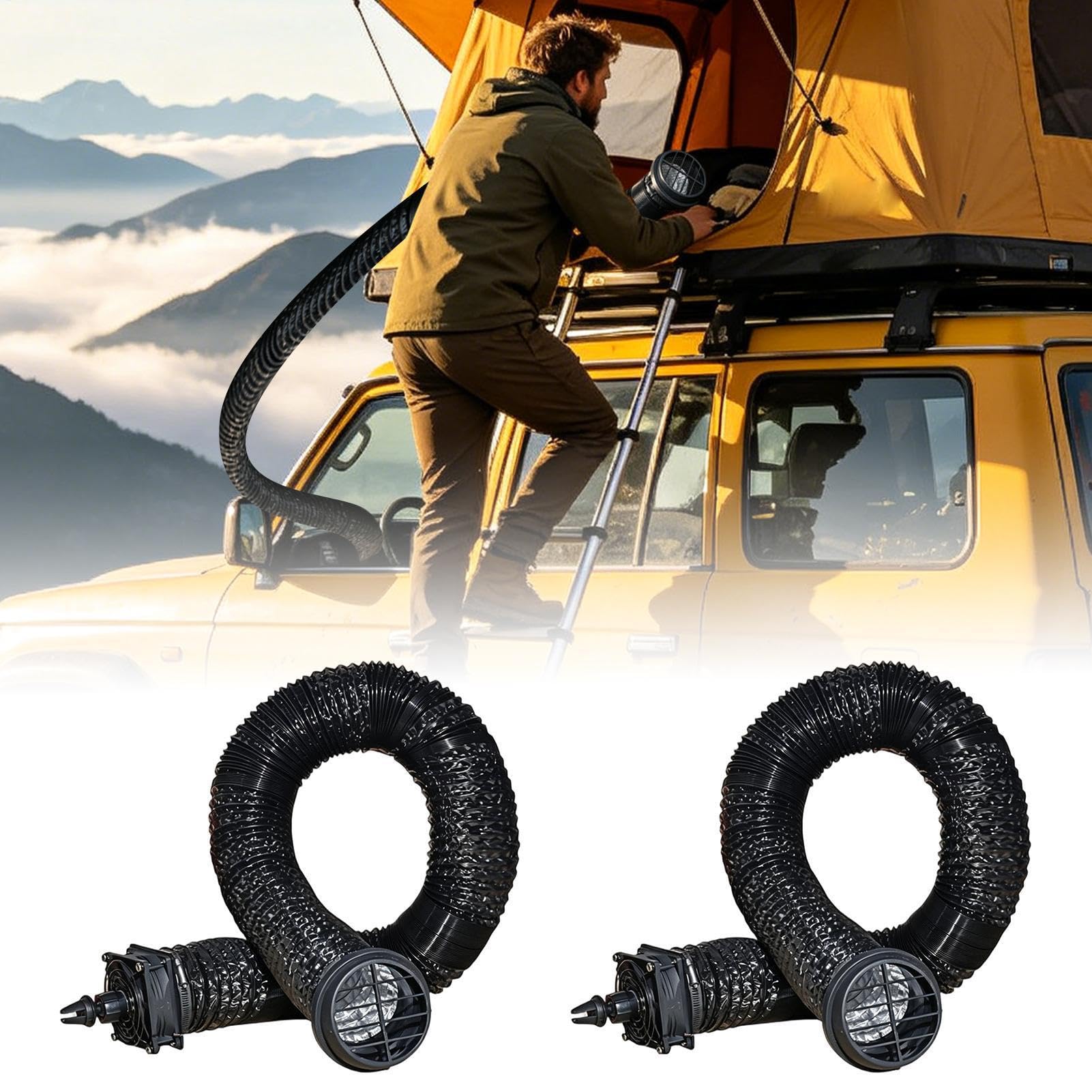 2 Set Prolunga Per Bocchetta Aria Condizionata Auto,tubo Per Bocchetta Aria Condizionata Auto- Estensione Flessibile Per Climatizzatore Autos,per Camper SUV Furgone Sedile Posteriore Tenda Esterno