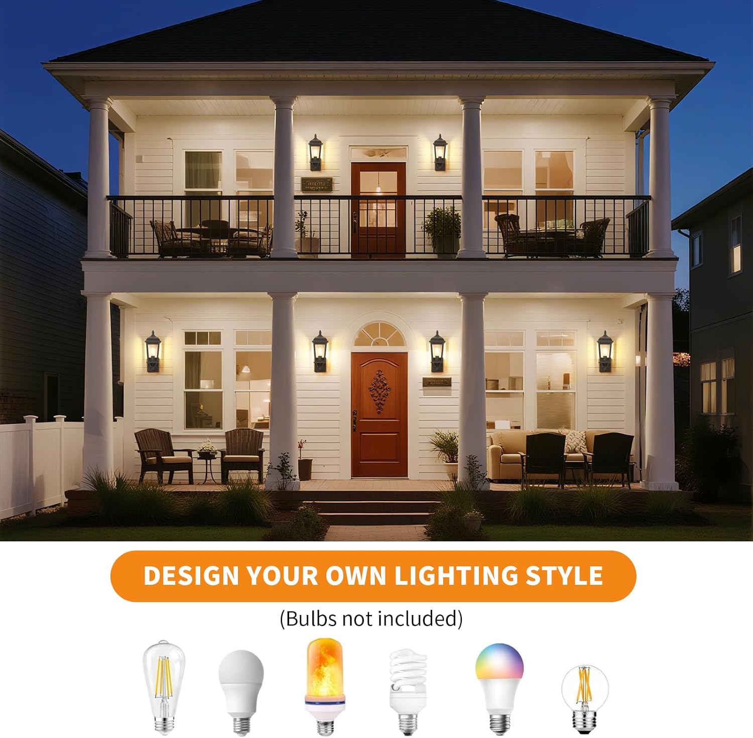 2-Pack Motion Sensor Outdoor Wall Lantern, Dusk to Dawn Outside Modern Lighting Fixtures, Black Exterior Porch Lamp Lighting, Waterproof Outdoor Wall Sconce for Patio (Black Cover)