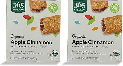 Miniatura 14 de 365 by Whole Foods Market, Barra orgánica de cereales de manzana 6 unidades, 7.8 onzas