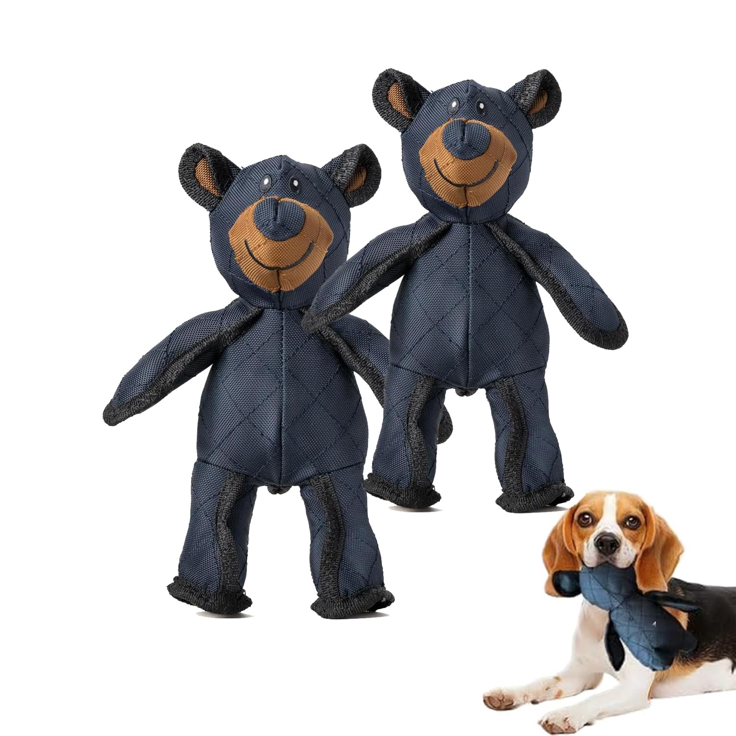 Shabeli Lettuce Pets Dog Toys - 2025 New Esslvyshop-Bear for Heavy Chewers，Tough Dog Toys for Aggressive Chewers, Indestructible Dogs Toy for Aggressive Chewers, for Small Medium Dogs (2 black)