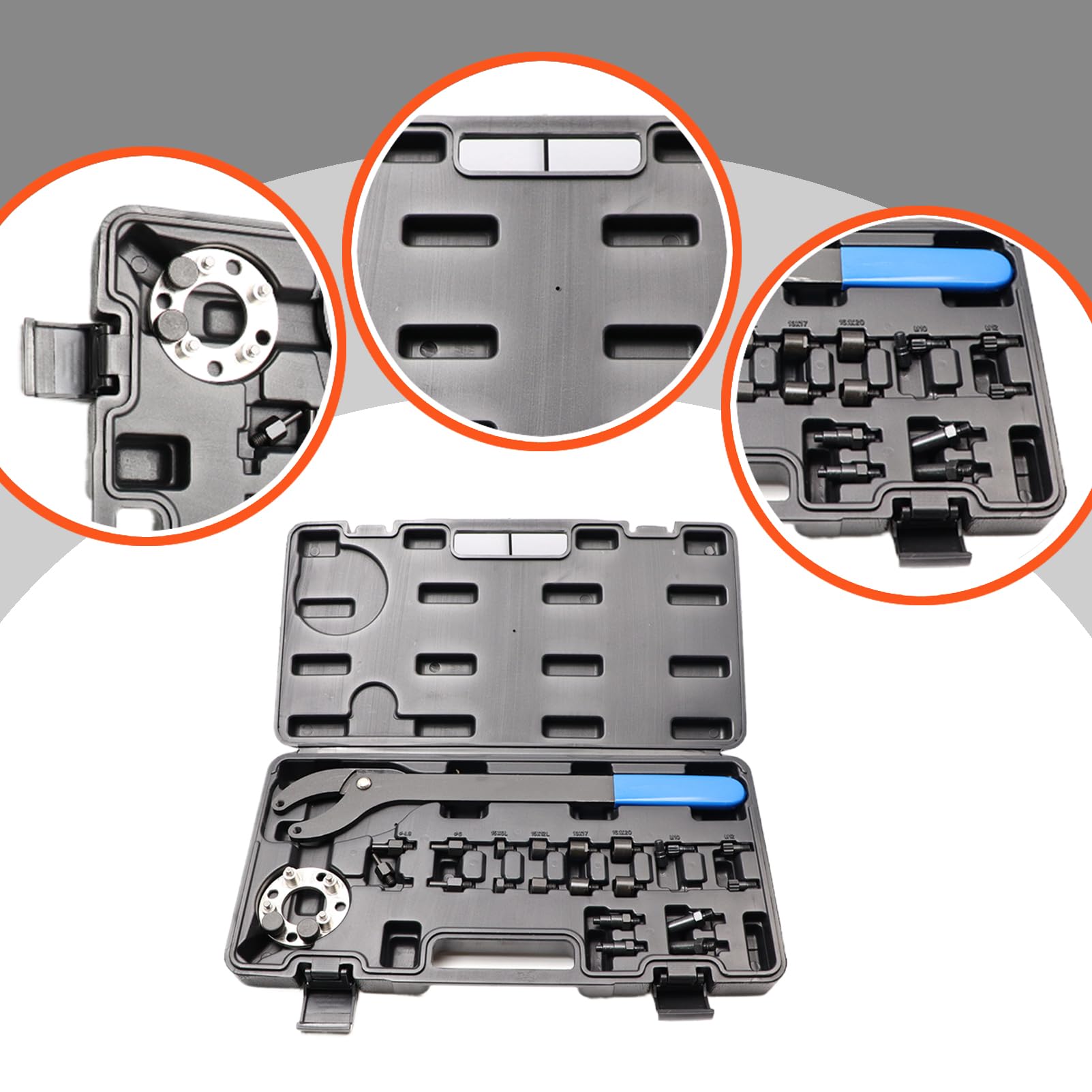 Clé de Contre-Maintien Support de poulie de Vilebrequin T10172A Outils de Maintien de poulie Contre-Support Compatible avec extracteur d'arbre de Transmission T10554