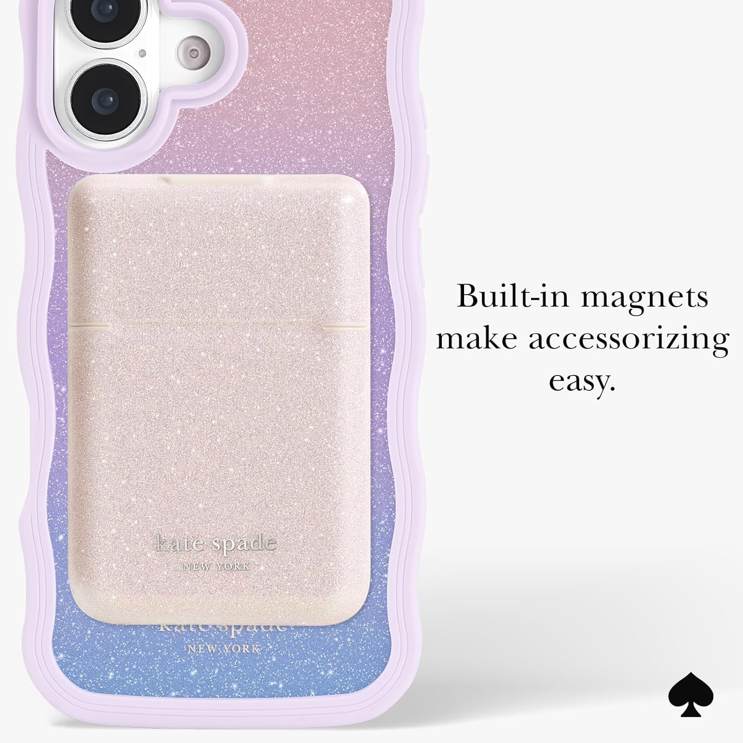 Amazon.com: kate spade new york iPhone 17 Case - Opal Glitter