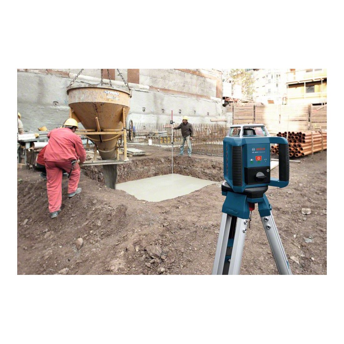 Bosch Professional Laser rotante GRL 400 H (Pannello a singolo tasto, portata: fino a 400 m (diametro), in valigetta)
