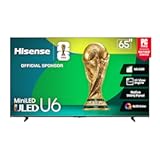 Hisense 65" Class U6 Series Best Value Mini-LED 4K UHD Smart HDR Gaming Fire TV &lpar;65U65QF&comma; 2025 Model&rpar; - QLED&comma; Native 144Hz&comma; Motion Rate 480&comma; Dolby Vision IQ&comma; Dolby Atmos&comma; Game Mode Pro&comma; Alexa Built In