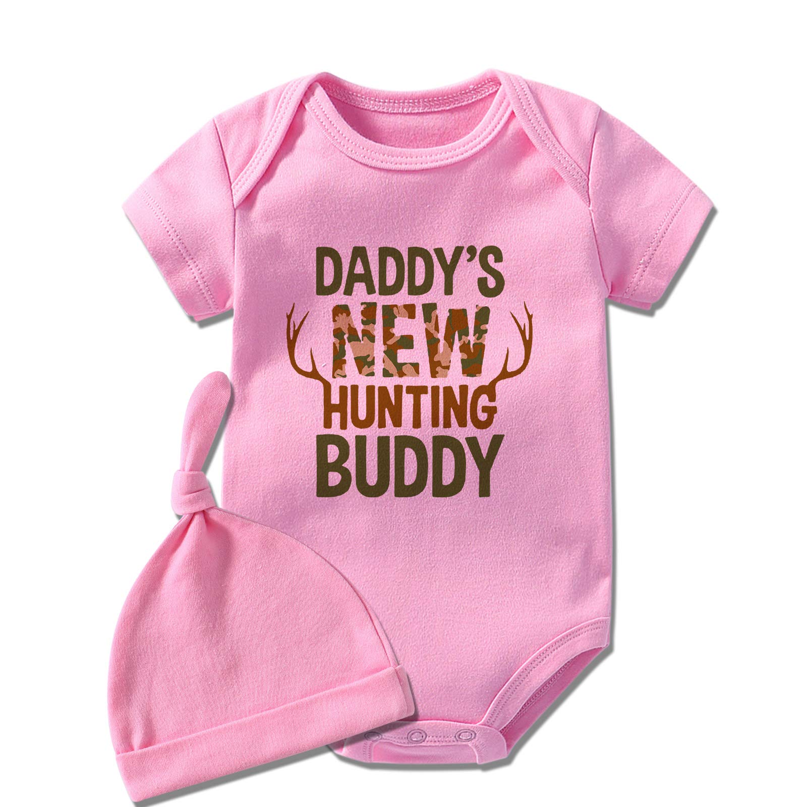 culbutomindBaby Twins Toddler Baby Boys Outfit Daddy´S New Hunting Buddy Newborn Clothing Baby Romper