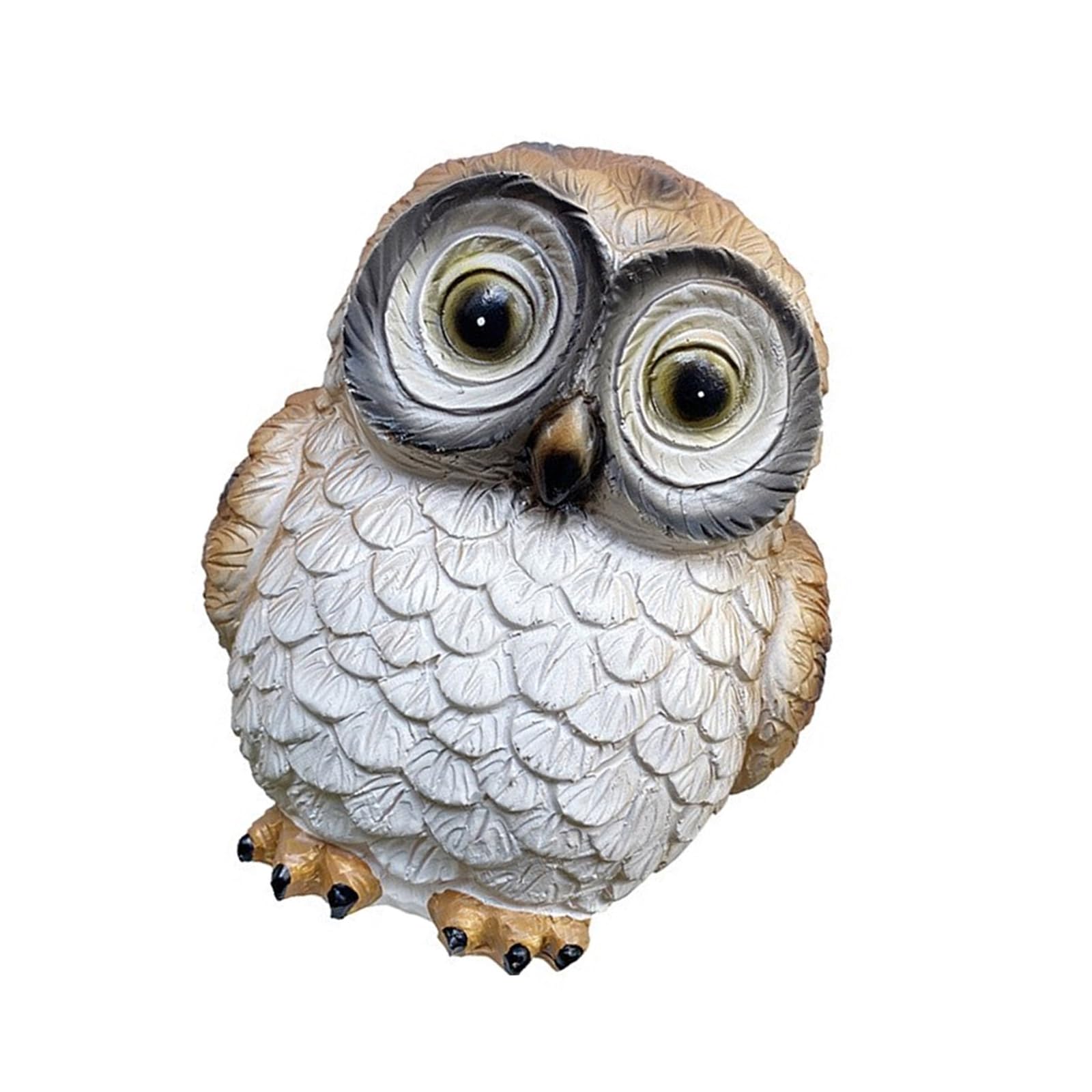 Statue de hibou résistante aux intempéries pour décorer un extérieur terne