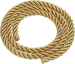 Trim Cord Rope, 10mm/ 1 Yards Nylon Twisted Trim Cord Rope Thread String Rope Cord Braid Trim [for Sewing Home Decor Crafts] - 0.4 Inch/Golden