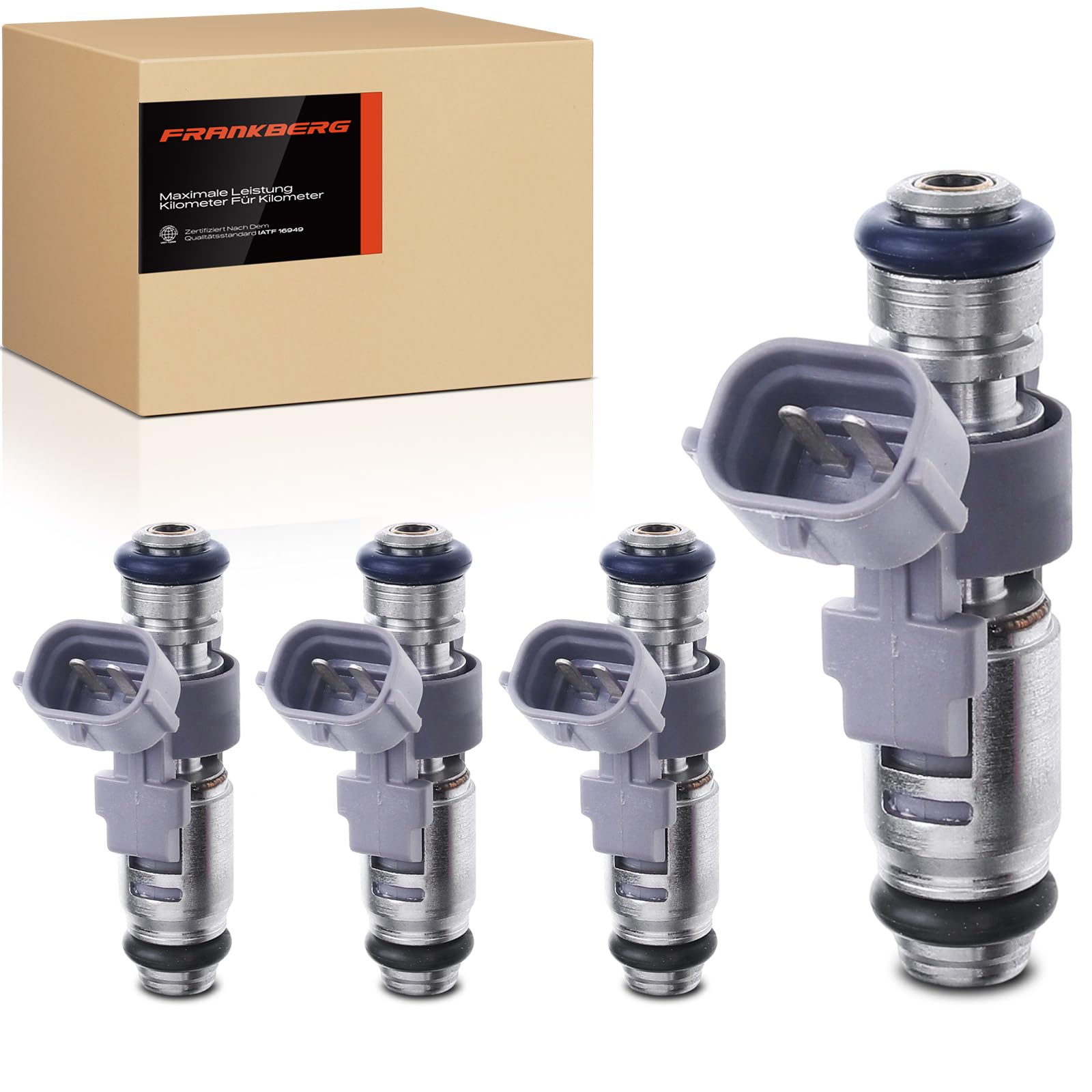 Frankberg 4x Einspritzventil 0279980311 | Kompatibel mit 307 3A/C, 207 WA WC, 307 SW 3H, C3 Pluriel HB, 206 Hatchback 2A/C, C2 JM, C4 I LC, 1.0070000000000001E3 KM