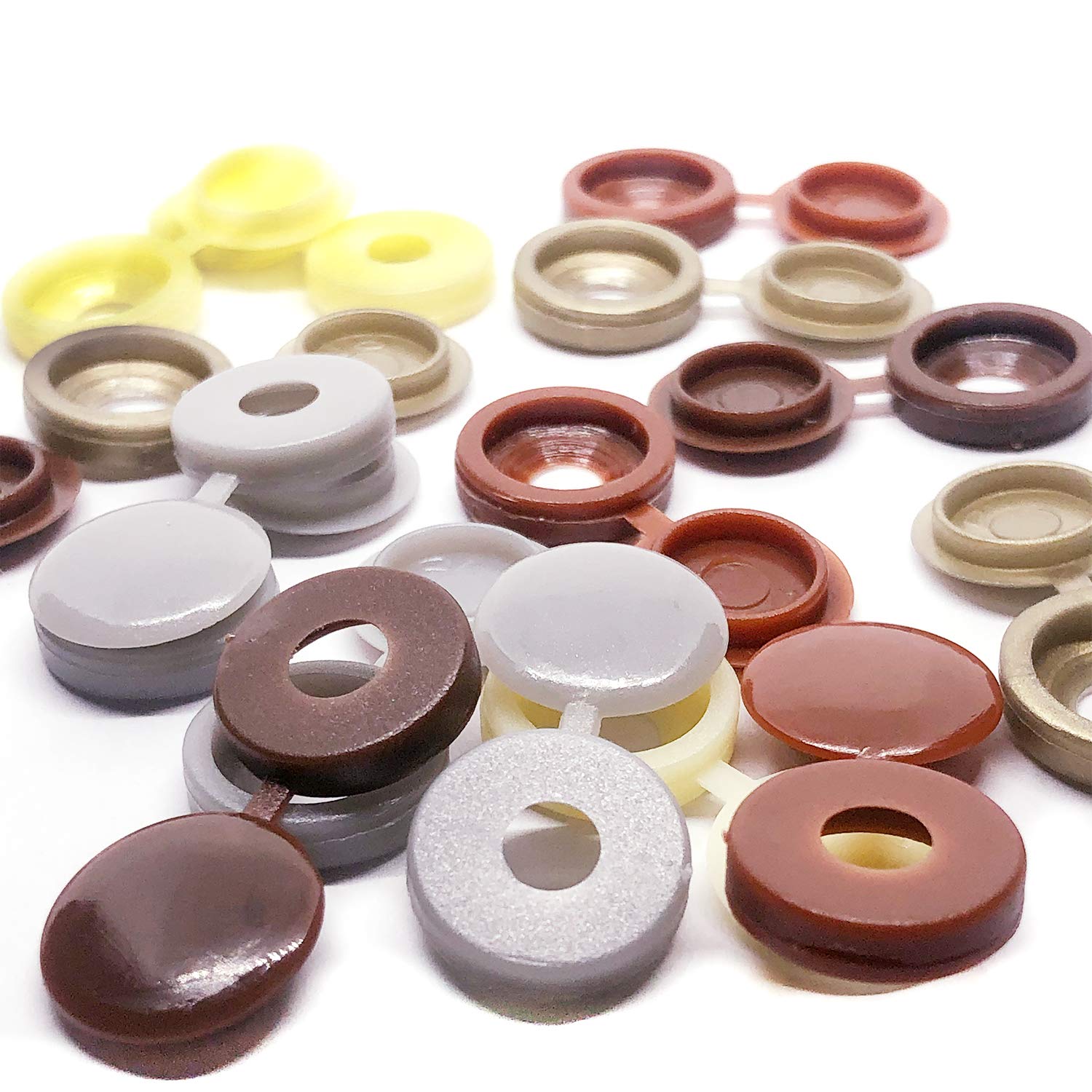 Vinyl Fence Caps 50-Pack Plastic Screw Cover Caps - 5 Color Options For ...