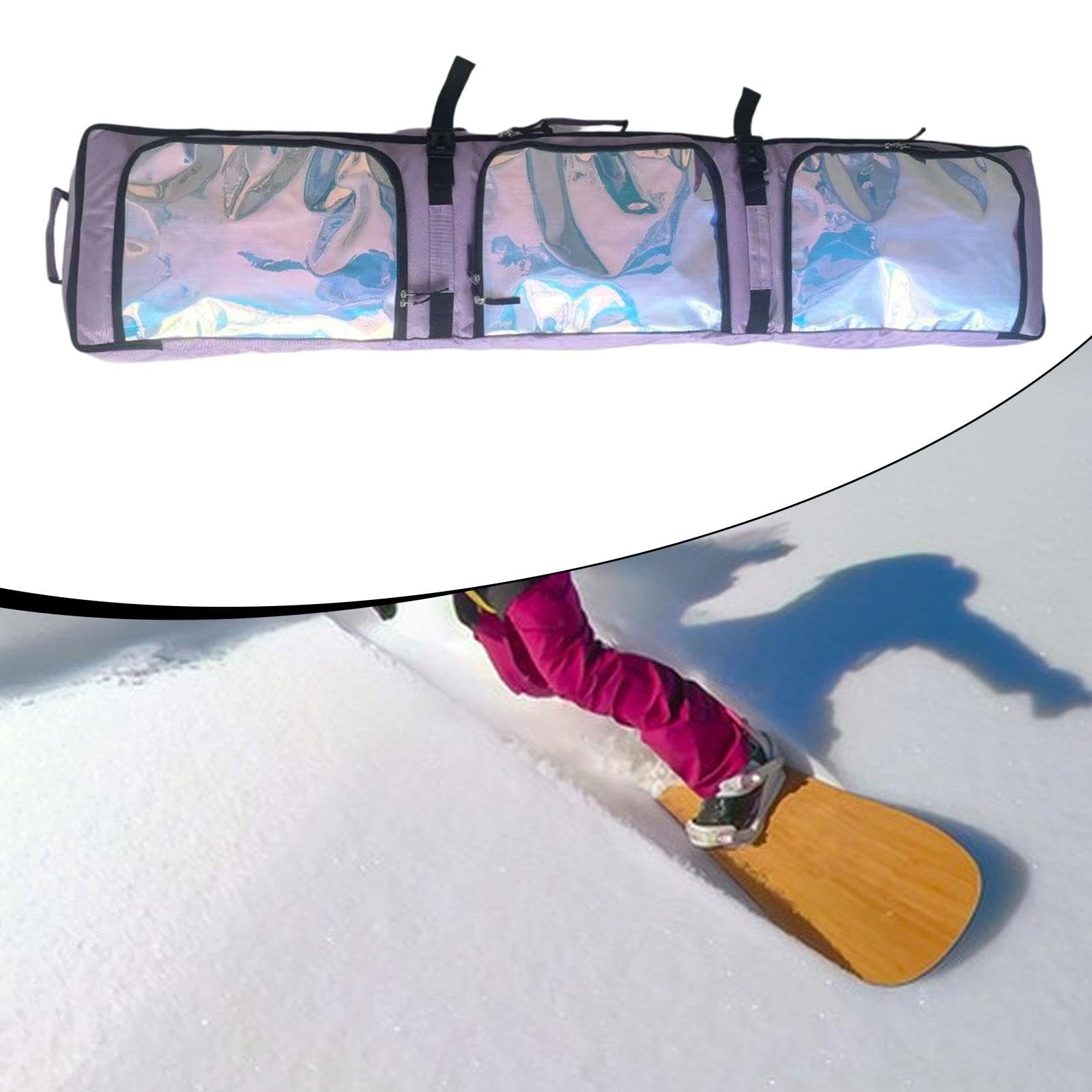 Sac de Ski, Sac de Snowboard à roulettes, Portable et étanche, pour Vos équipements et Vêtements, Idéal pour Les Sports d'hiver en Plein AI, Violet