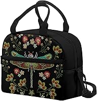 Vista 13 de doginthehole Bolsa de almuerzo colorida de mariposa para mujer, organizador para la escuela, trabajo, picnic, bolsa de almuerzo reutilizable