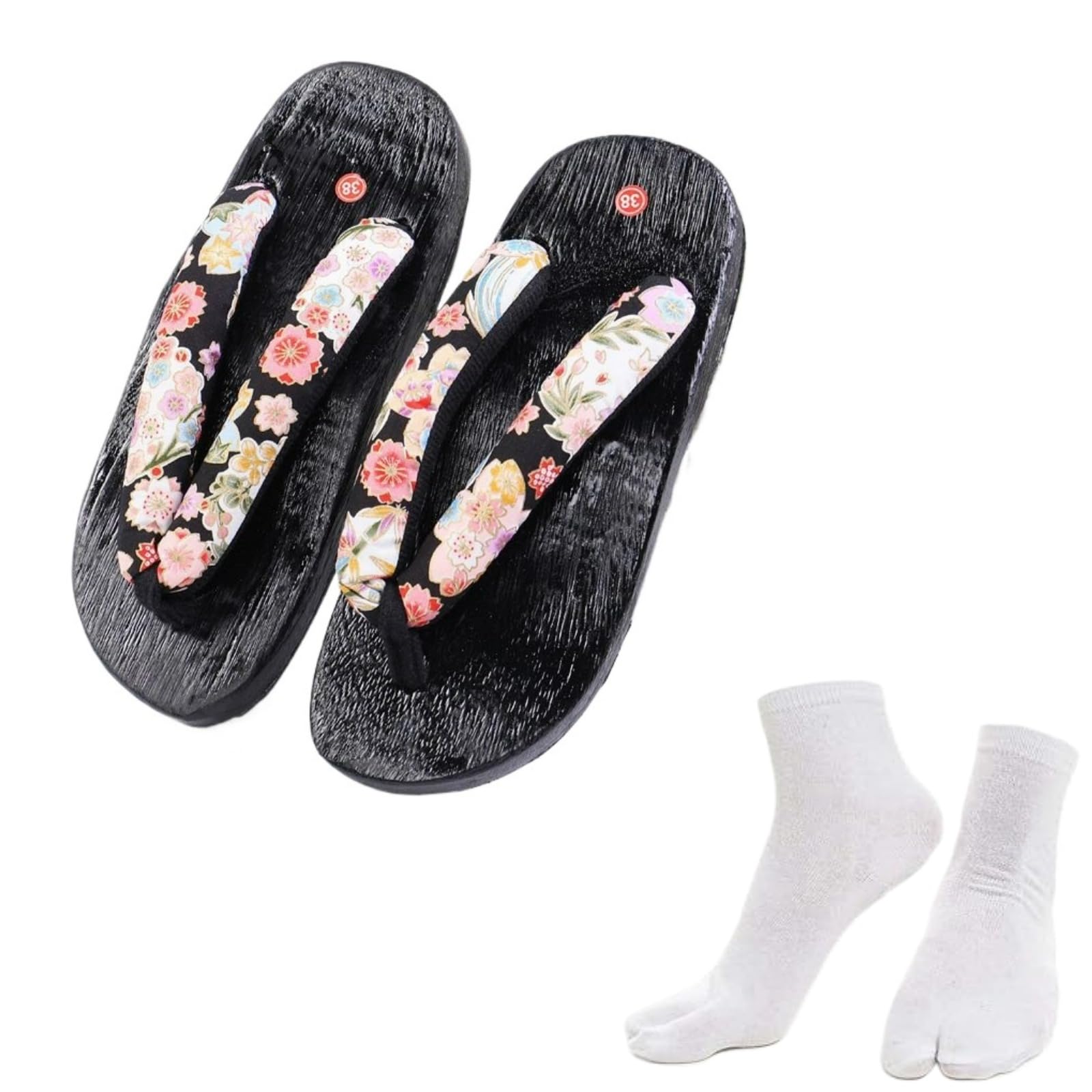 MACEFIL Anime Cosplay Women Japanese Wooden Clog Versatile Geta Sandals Traditional Kimono Slippers Flip Flops