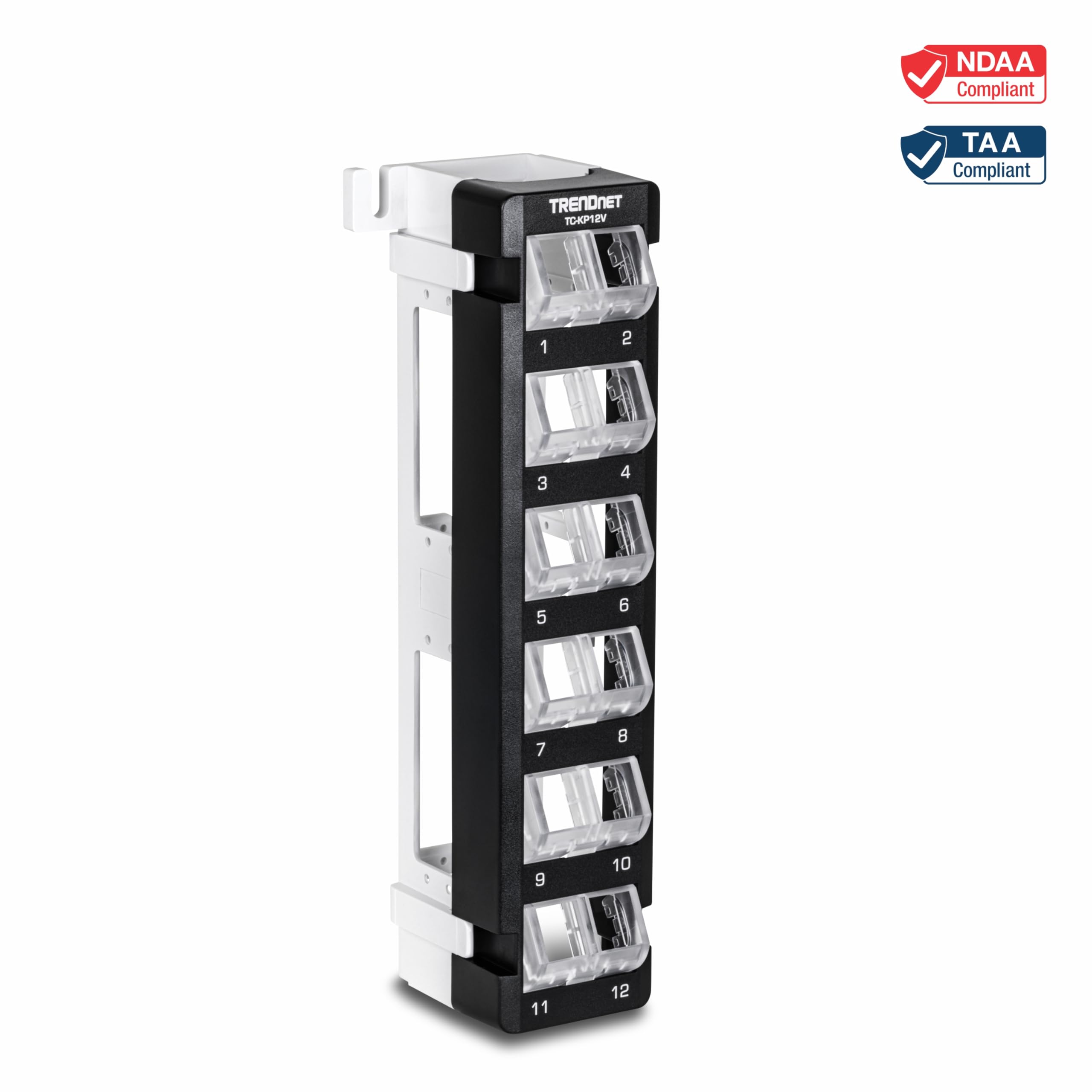 12 Port Blank Patch Panel 12 Port Keystone Patch Panel With Wall Mount ...