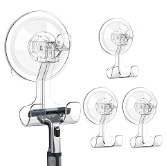 Teletrogy Suction Cup Razor Holder 4 Pack Reusable Powerful Shower Suction Hooks for Inside Shower Waterproof Shaver Holder