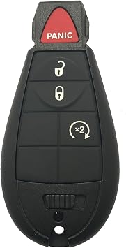 Horande Replacement Key Fob Cover Case fit for 2008-2015 Dodge Ram 1500 2500 3500 Truck Chrysler Jeep Keyless Entry Remote Control Key Fob Shell