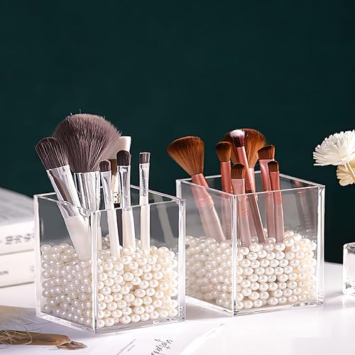 Miniatura 5 de Kingrol Paquete de 4 jarrones de acrílico transparente para flores, jarrón resistente a la rotura para decoración de centros de mesa de fiesta de