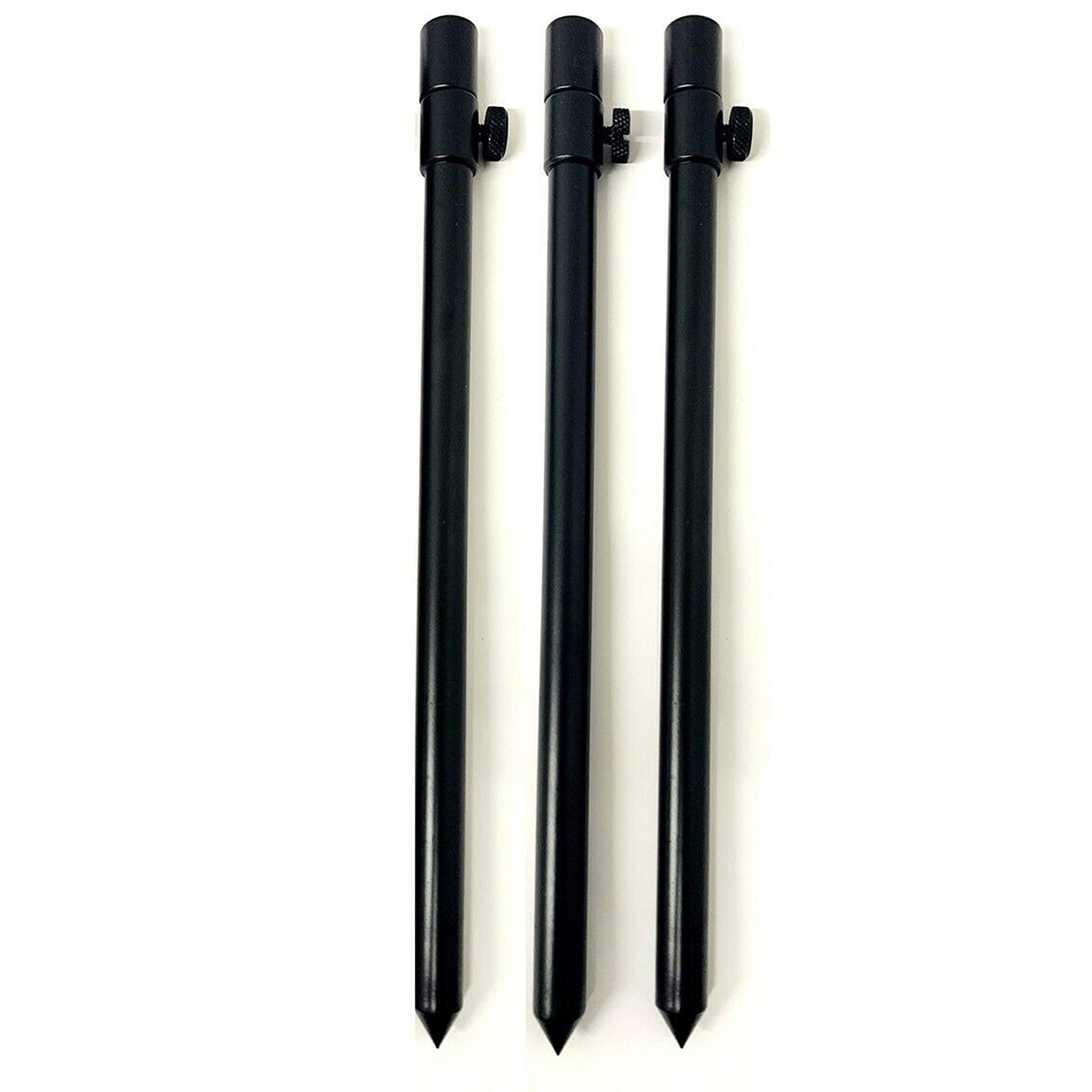 3 x 50-90cm Thick 16mm Black Carp Coarse Ali BankSticks Bank Sticks Fishing