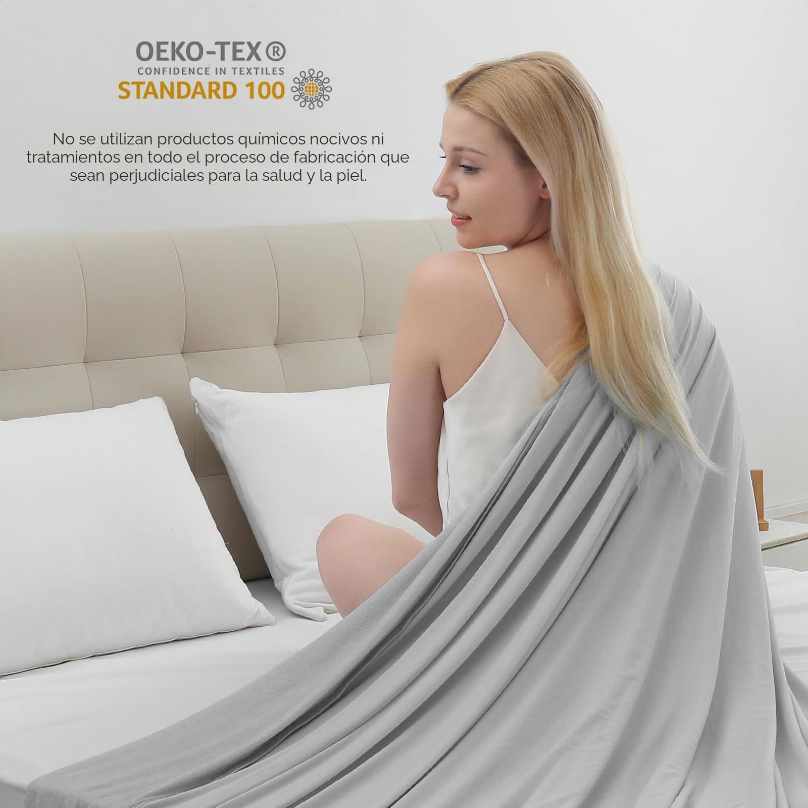 Marchpower Manta Verano Fresco-Gris, 200×220cm | ARC-Chill 3.0, con Fibra de Enfriamiento Japonesa Q-MAX>0.5,Transpirable Suave,Anti Estático,9 Caras,Alivia Sudor