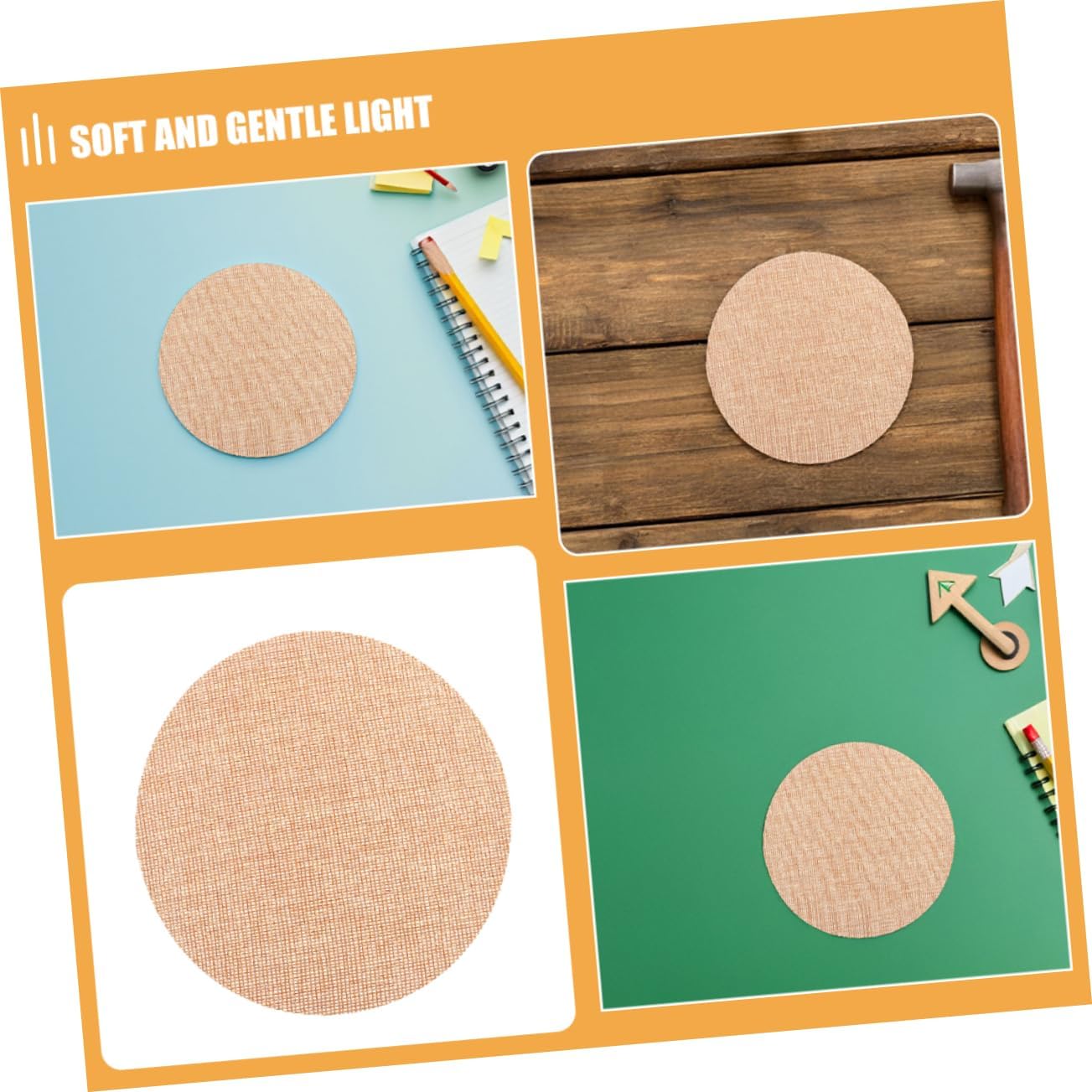4pcs Round Fabric Lamp Shade Diffusers -dazzling Ceiling Light Covers for Easy Installation Soft Lighting for Safety