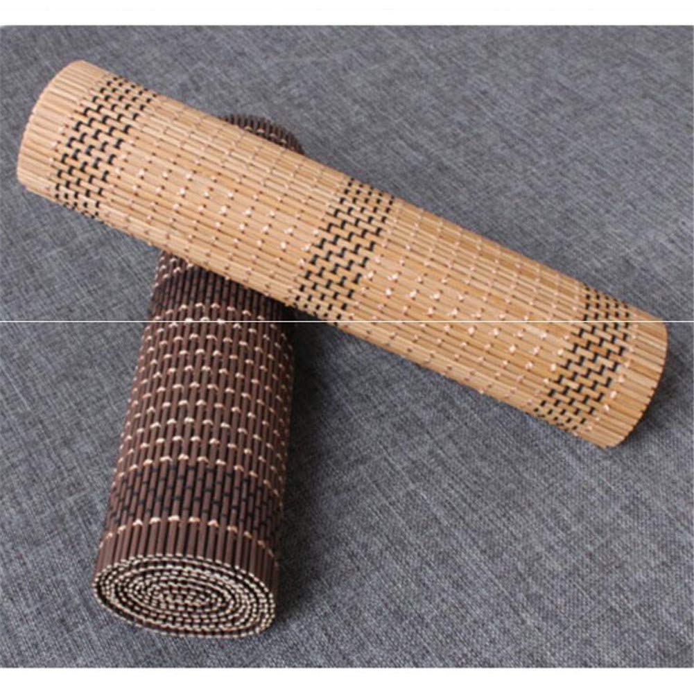 Natürlicher Bambus Tischläufer, Handgewebt Tischdecke Dekorative Matten Hitzebeständige rutschfest Tee Vorhang Für Hotel/Küche/Esszimmer/Party,1,60x120cm