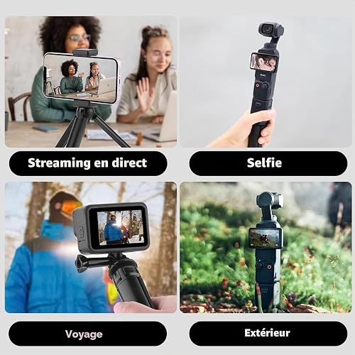 Vlog Mini Tripod for DJI Pocket 3 OM Osmo Mobile 7P 6 for GoPro 13 Max Hero, for Insta360 X5 X3 X4, for DJI Action 5 Pro Smooth Hohem Feiyu DSLR Camera Desktop Tablet op Stand Grip - 6