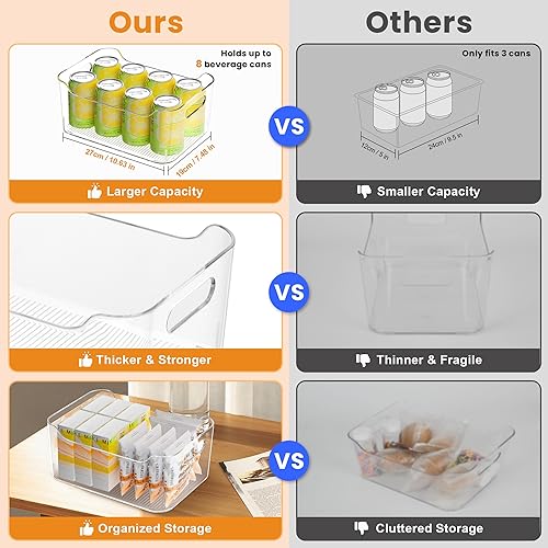 Miniatura 7 de Contenedores de almacenamiento de plástico transparente, organizadores de despensa y contenedores de almacenamiento, contenedores organizadores de