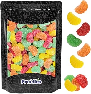 Assorted Fruit Gummi Slices Candy, Delicious Sugar Coated Fruit Flavors Gummies (2 Pounds)