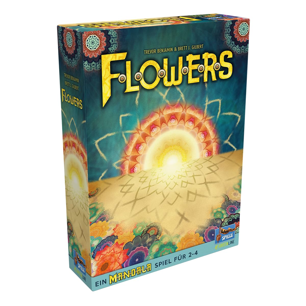 Lookout, Flowers: gra mandala, gra rodzinna, gra karciana, dla 2-4 graczy, od 10 lat, 30 minut, niemiecki