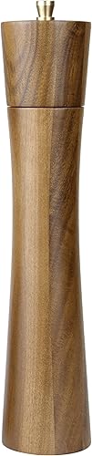 Molinillo de sal y pimienta de madera de acacia de 10 ", molinillo de pimienta de rotor de cerámica ajustable, molinos de especias recargables disponible en Yaxa Costa Rica