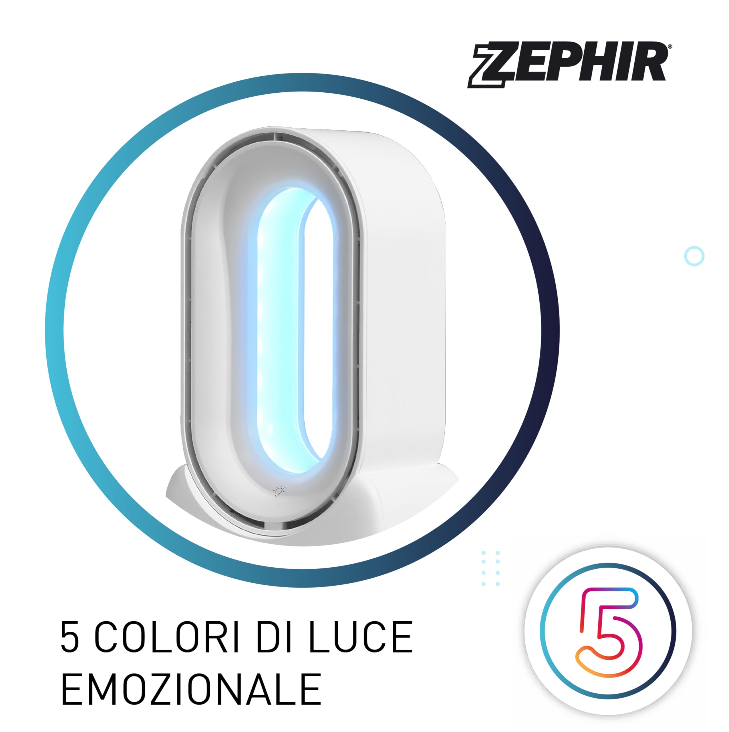 Zephir PGL23 VENTILATORE RICARICABILE SENZA PALE