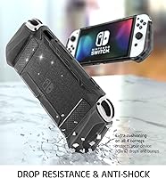 Vista 3 de Mumba Dockable Case for Nintendo Switch OLED 2021, Blade Series TPU Grip Protective Cover Accessories Compatible with Nintendo Switch OLED 7 Inch