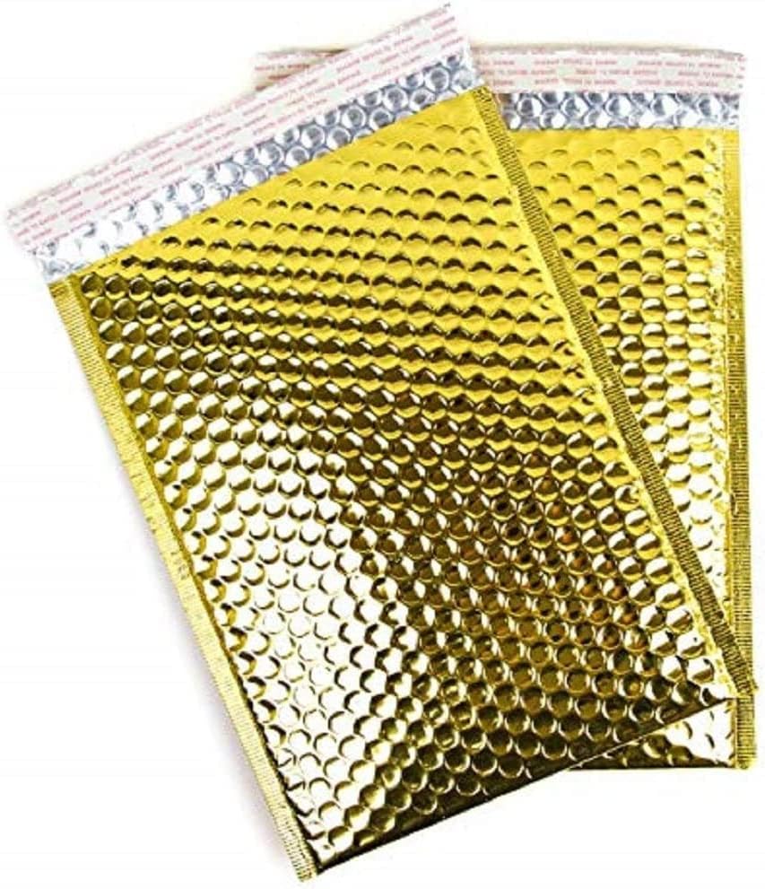 ProLine Metallic Gold Bubble Padded Shipping Mailers 10.5x16 Inch Self Seal Padded Envelopes (100)