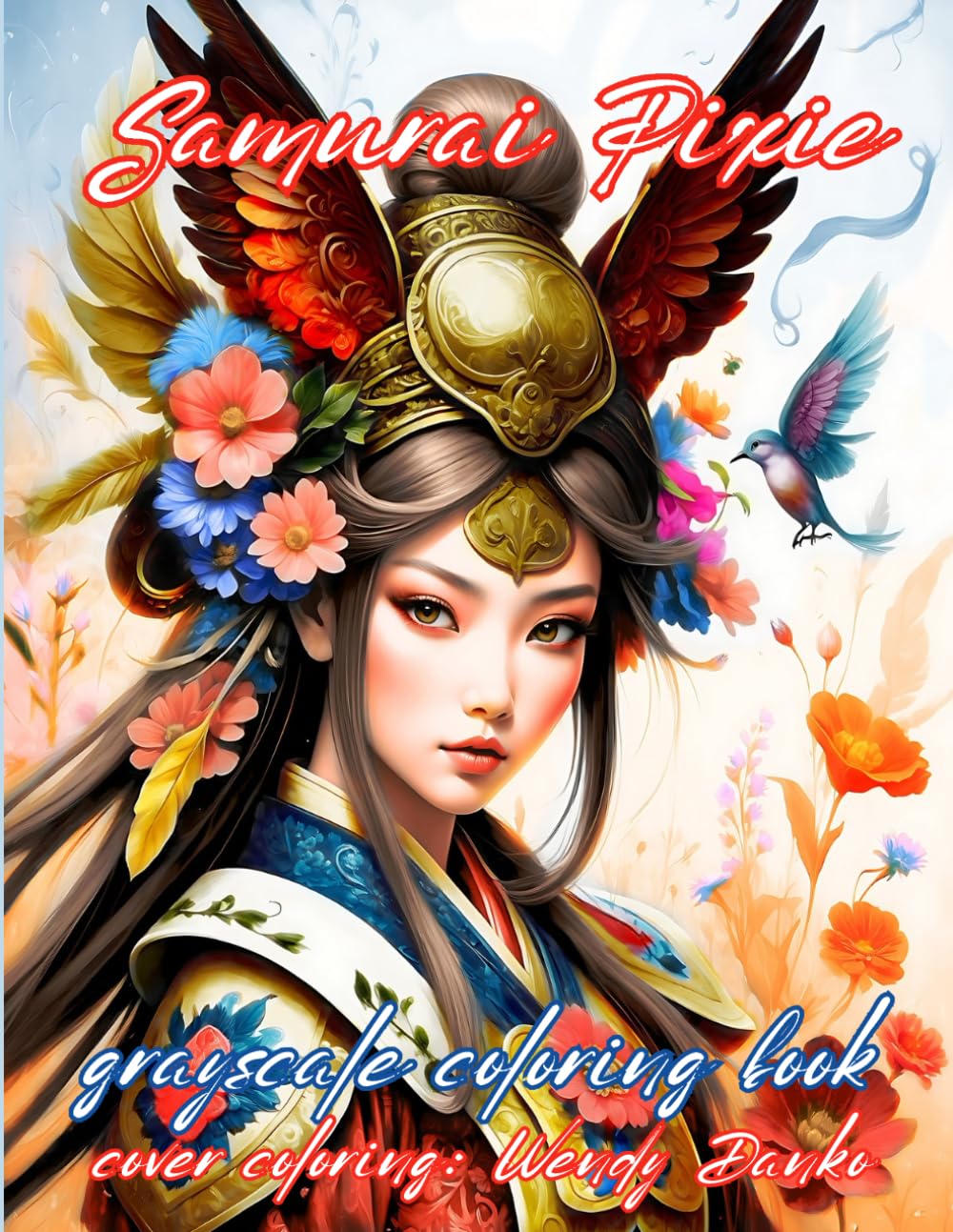 SAMURAI PIXIE: grayscale coloring book