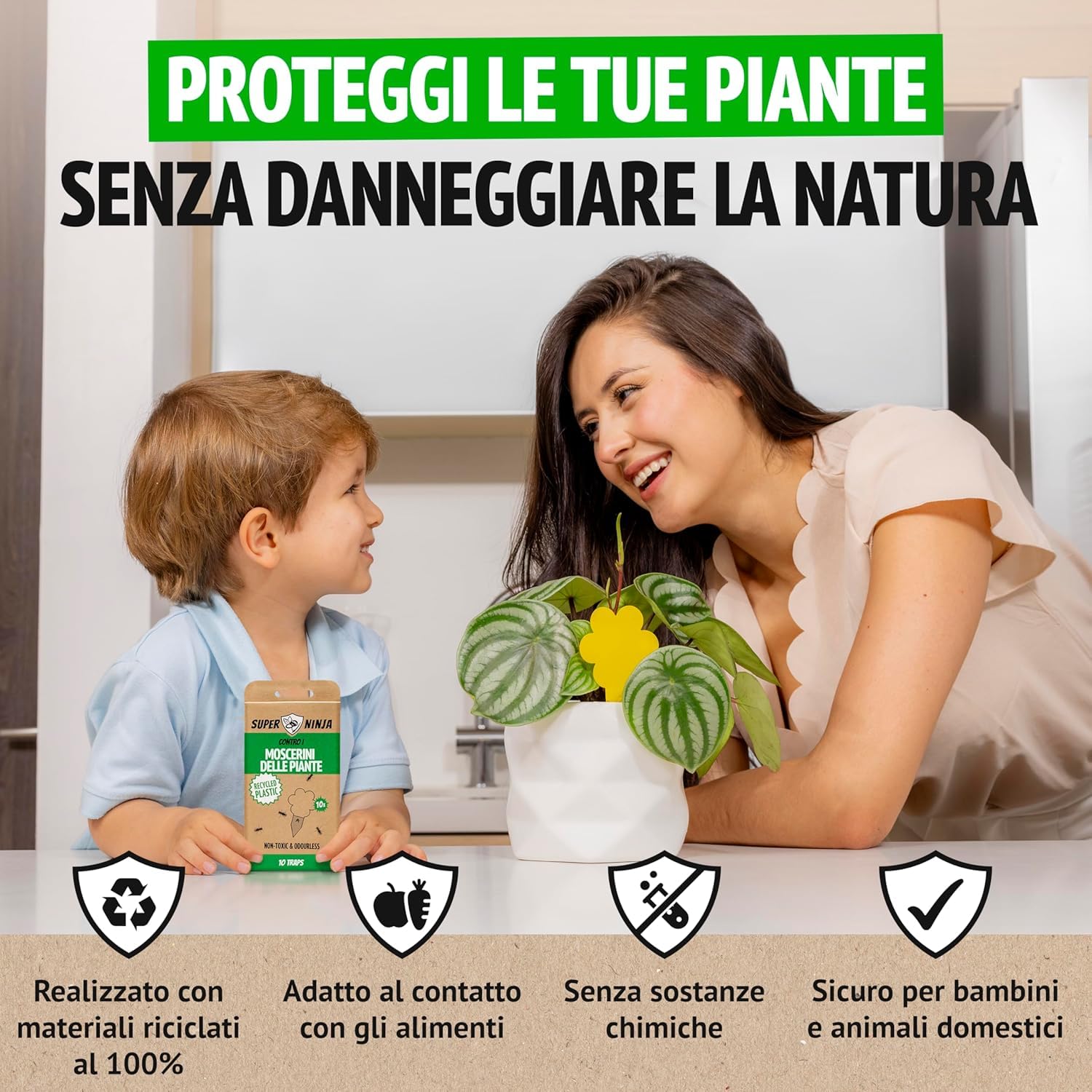 Trappole anti Moscerini delle Piante 30 Pezzi Esche Adesive Eco Senza Insetticidi